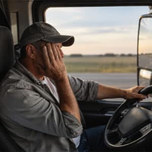 fatigued truck driver
